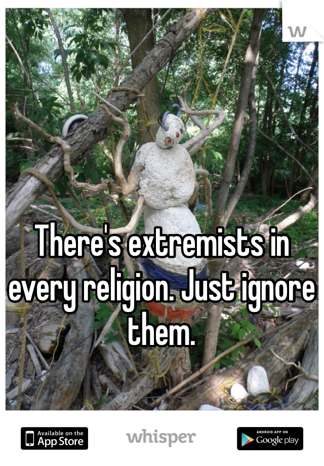 There's extremists in every religion. Just ignore them.