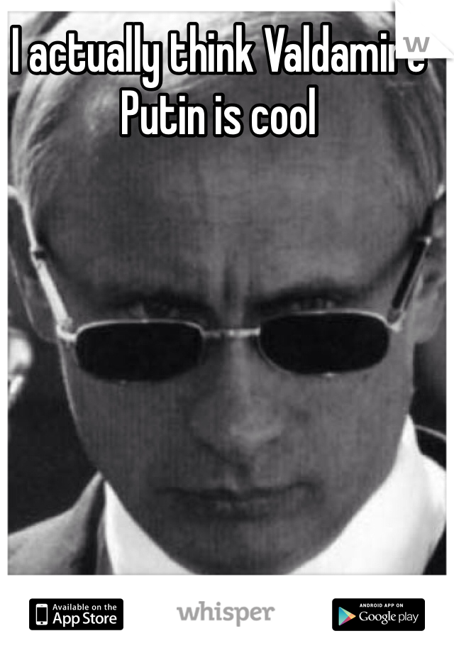 I actually think Valdamire Putin is cool
