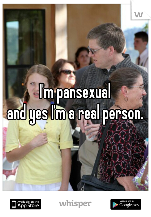 I'm pansexual

and yes I'm a real person.