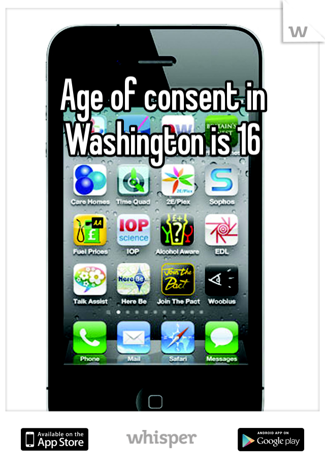 Age of consent in Washington is 16