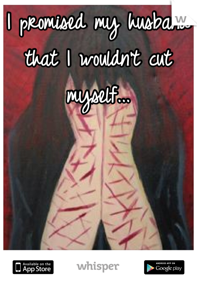 I promised my husband that I wouldn't cut myself... 