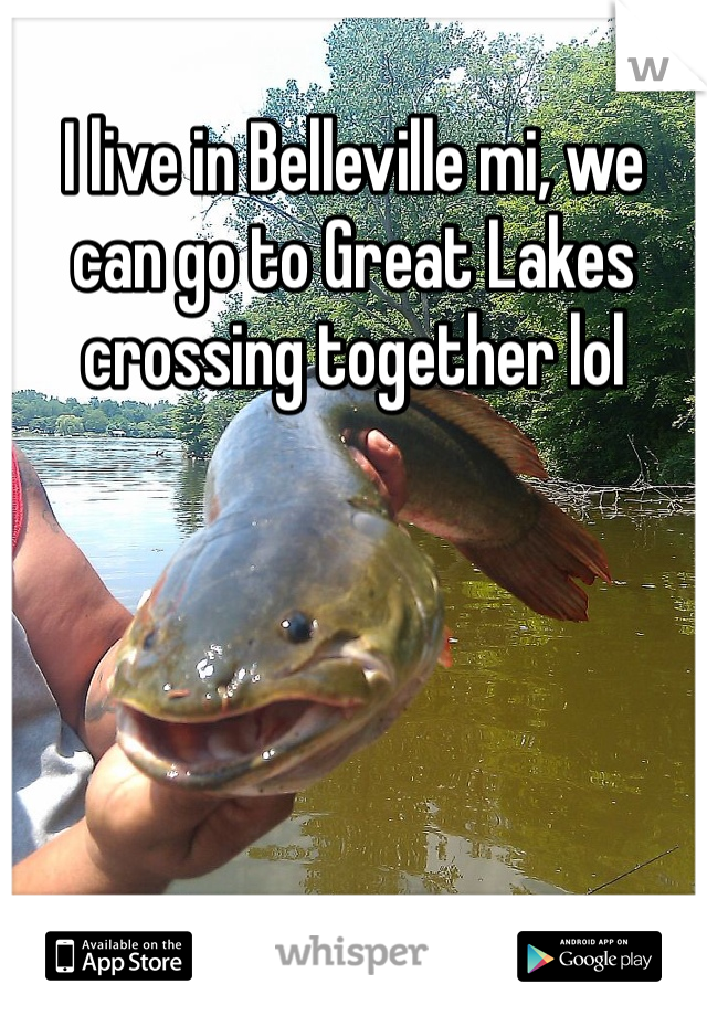 I live in Belleville mi, we can go to Great Lakes crossing together lol