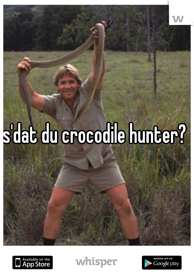 s'dat du crocodile hunter? 