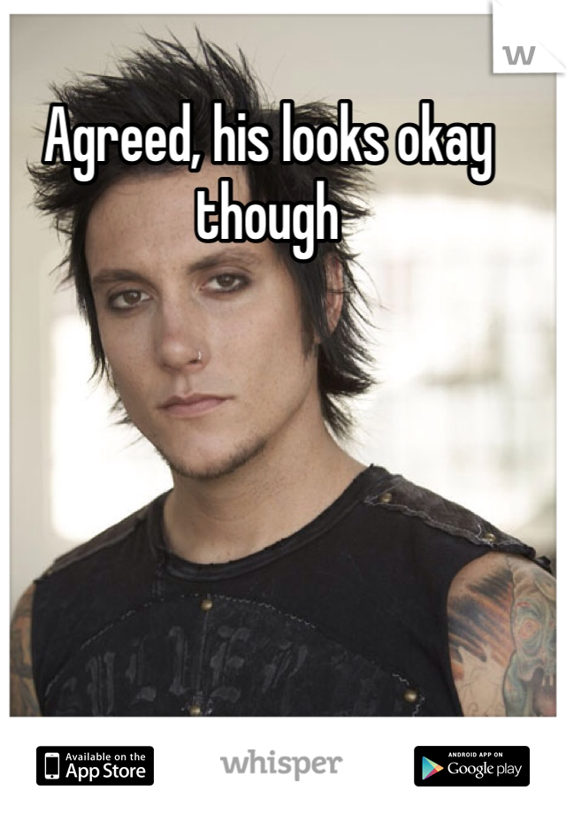 Agreed, his looks okay though