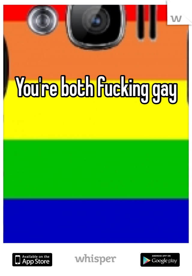 You're both fucking gay