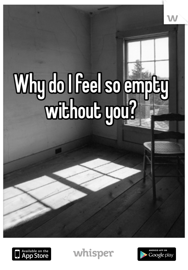 Why do I feel so empty without you?