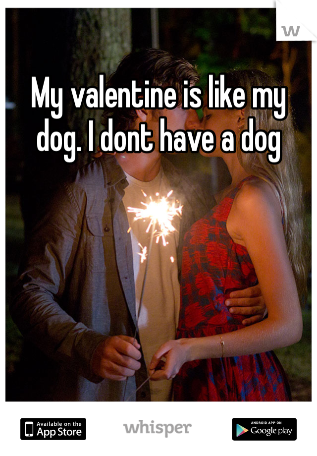 My valentine is like my dog. I dont have a dog 