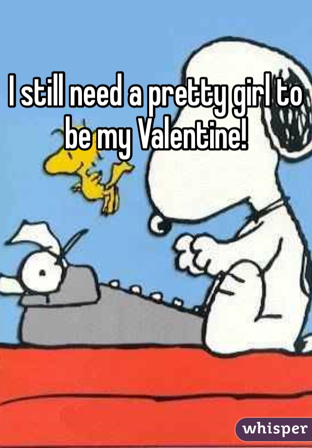 I still need a pretty girl to be my Valentine! 