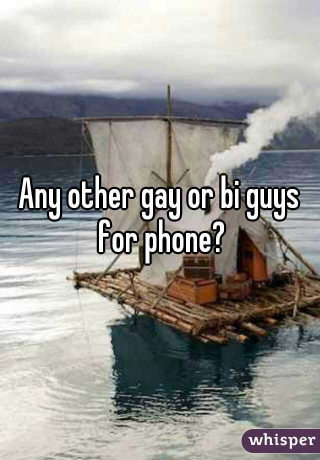 Any other gay or bi guys for phone?