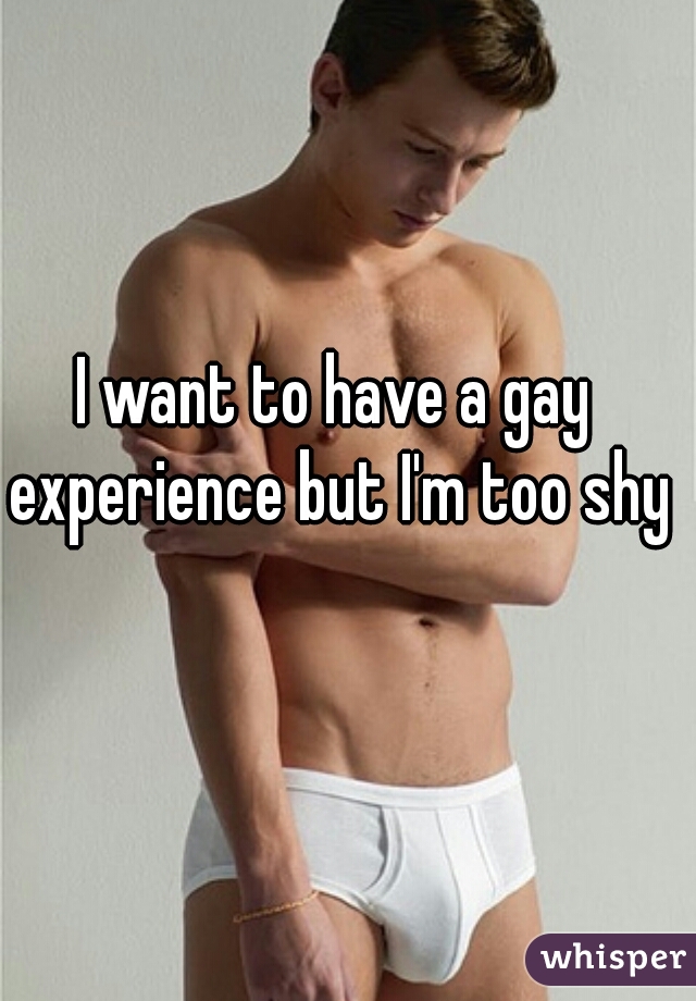 I want to have a gay experience but I'm too shy