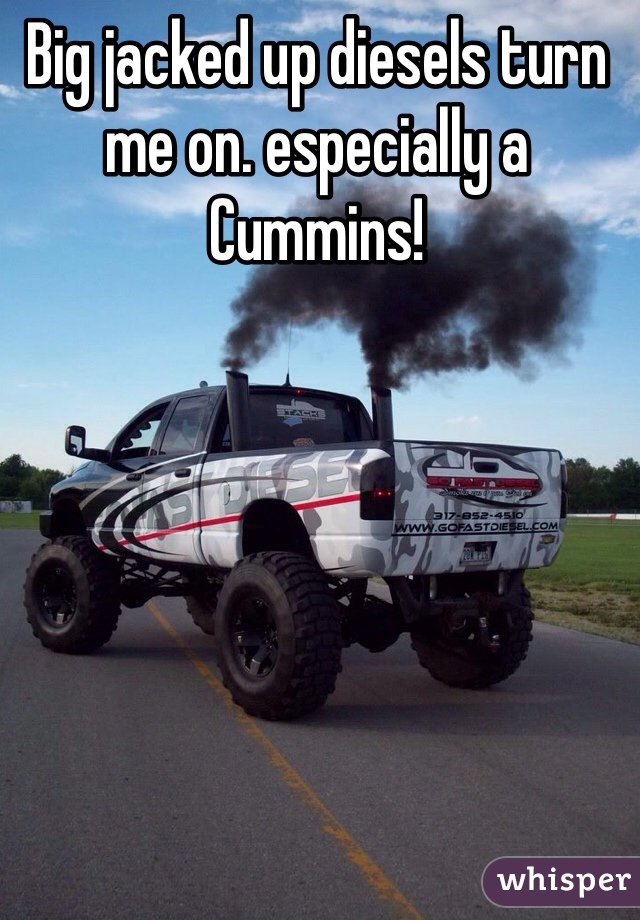 Big jacked up diesels turn me on. especially a Cummins!