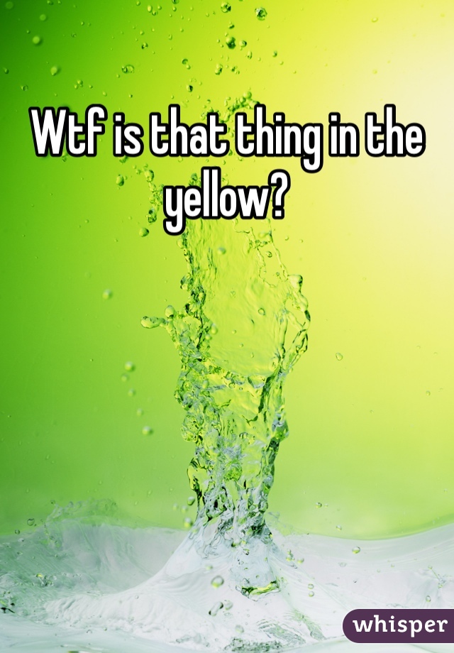 Wtf is that thing in the yellow?
