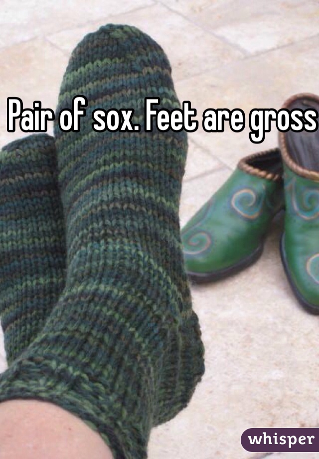 Pair of sox. Feet are gross 