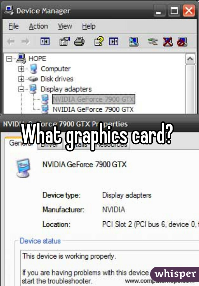 What graphics card? 