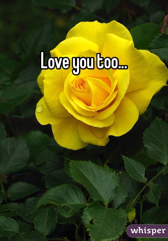 Love you too...