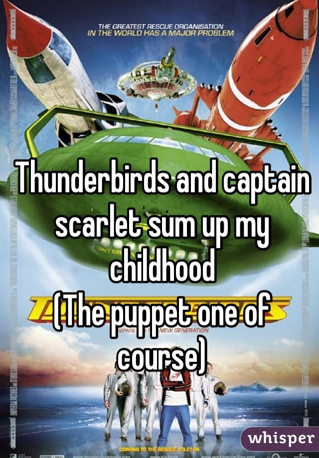 Thunderbirds and captain scarlet sum up my childhood
(The puppet one of course)