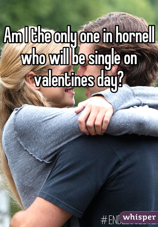 Am I the only one in hornell who will be single on valentines day?