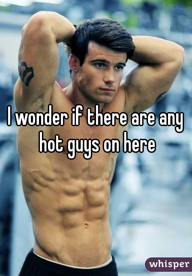 I wonder if there are any hot guys on here