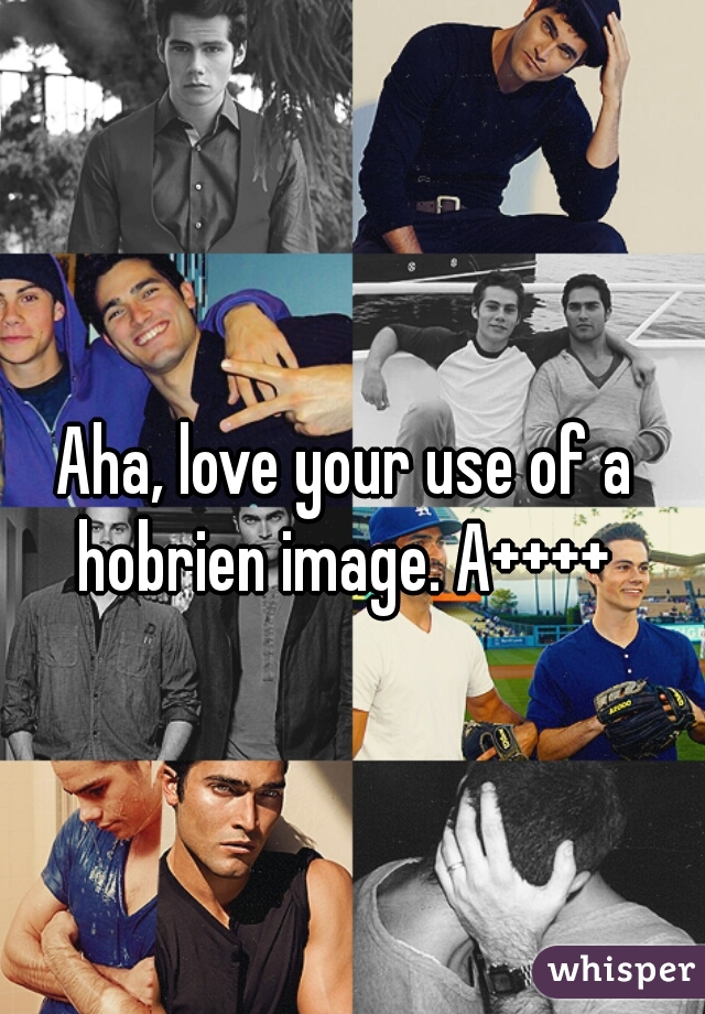 Aha, love your use of a hobrien image. A++++ 