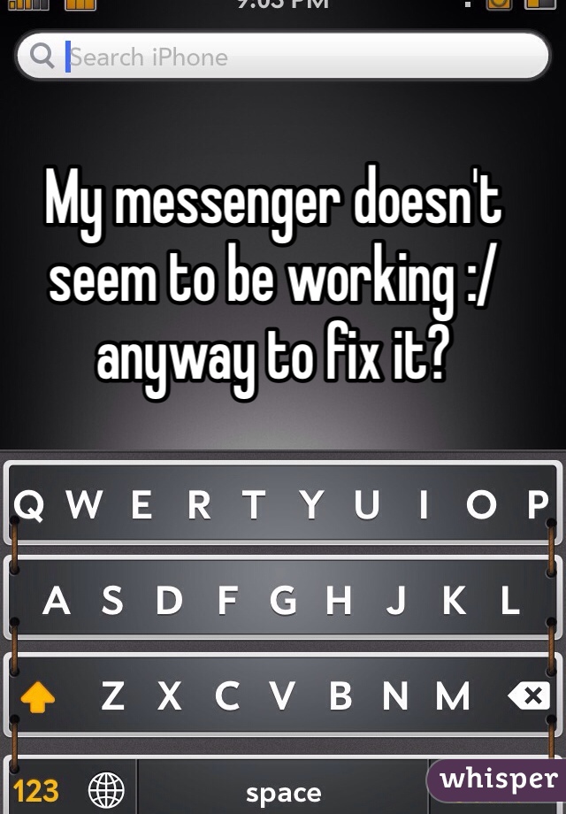 My messenger doesn't seem to be working :/ anyway to fix it?