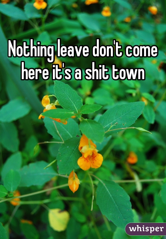 Nothing leave don't come here it's a shit town 
