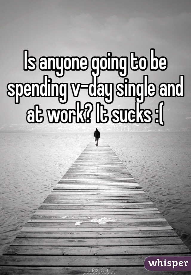Is anyone going to be spending v-day single and at work? It sucks :(
