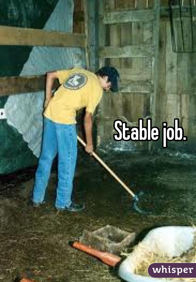 Stable job.