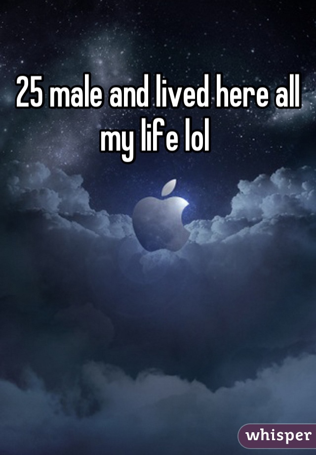 25 male and lived here all my life lol 