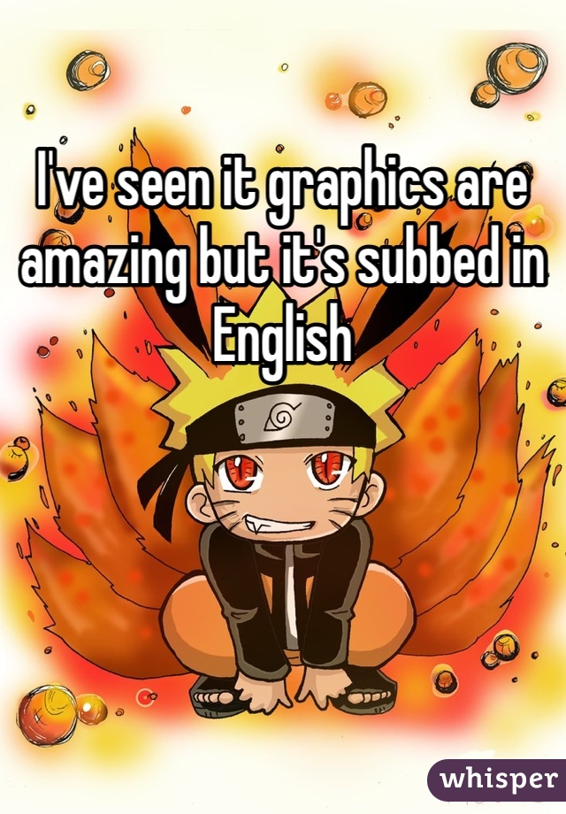 I've seen it graphics are amazing but it's subbed in English 