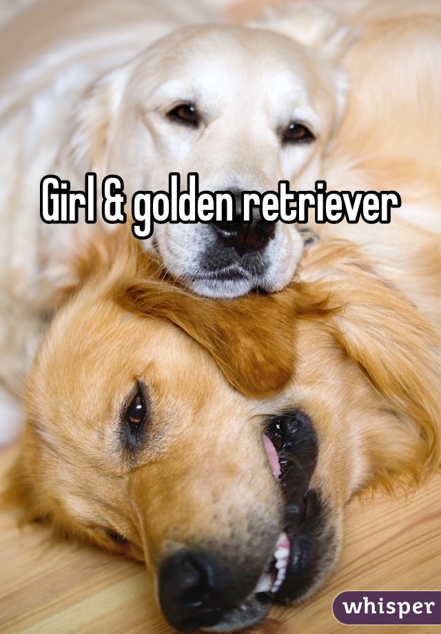 Girl & golden retriever 