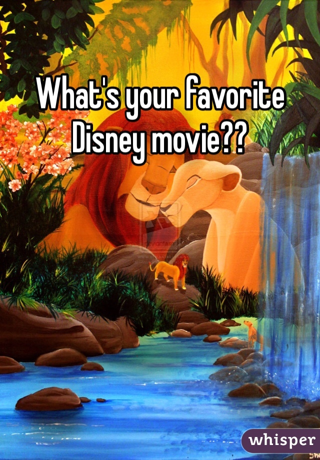 What's your favorite Disney movie??