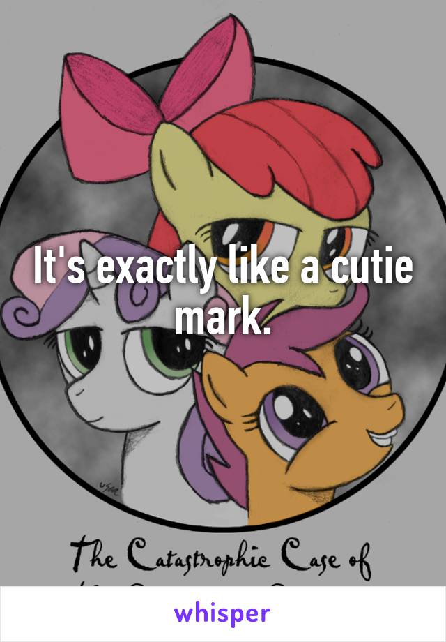 It's exactly like a cutie mark.
