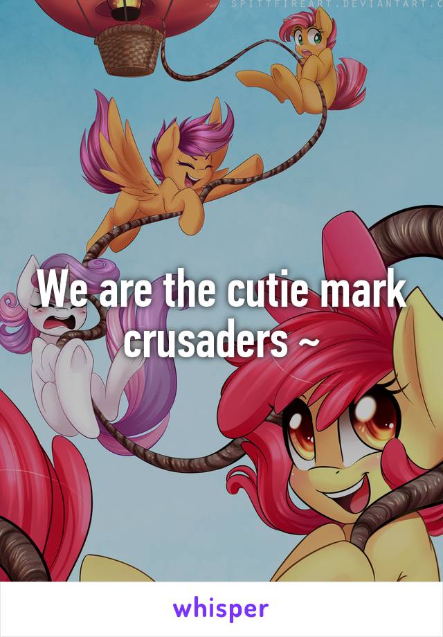 We are the cutie mark crusaders ~