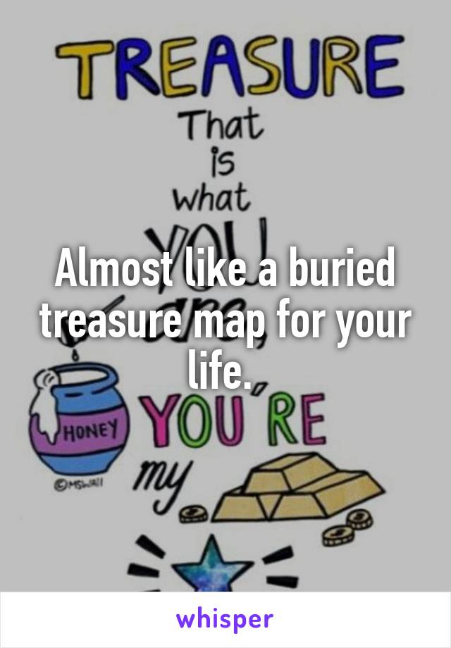 Almost like a buried treasure map for your life. 