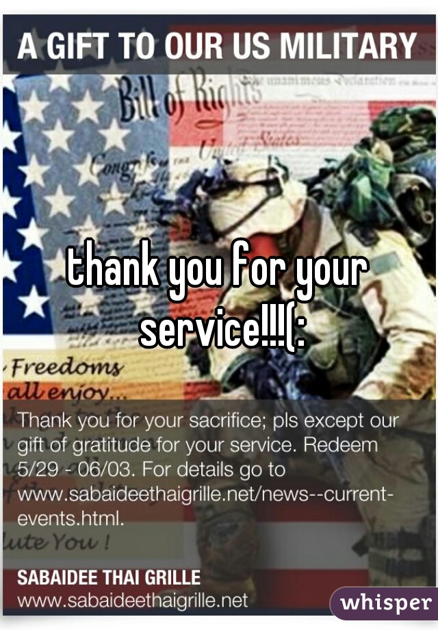 thank you for your service!!!(: