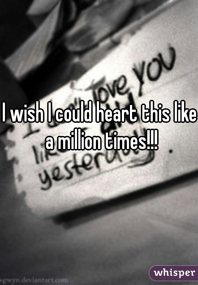 I wish I could heart this like a million times!!!