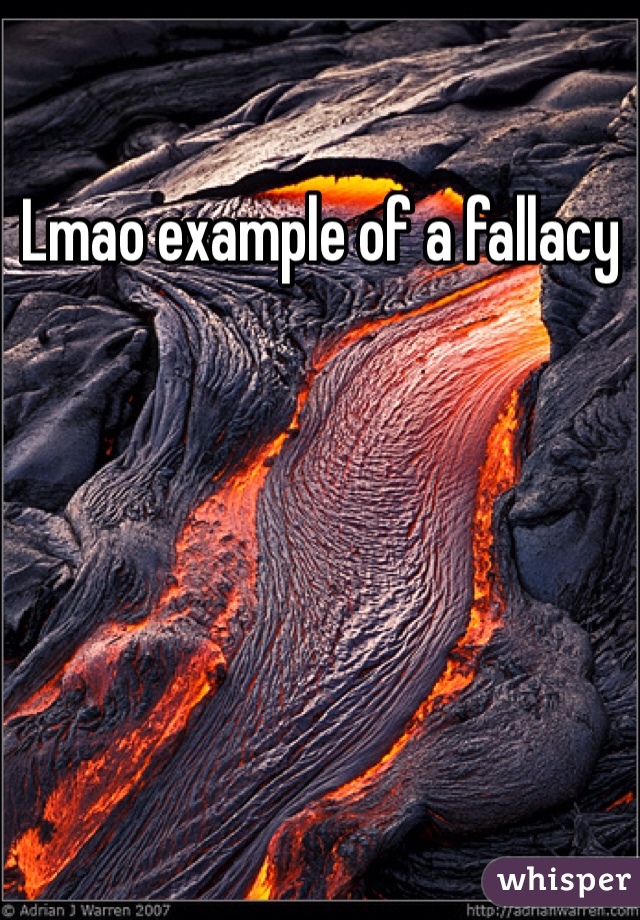Lmao example of a fallacy 