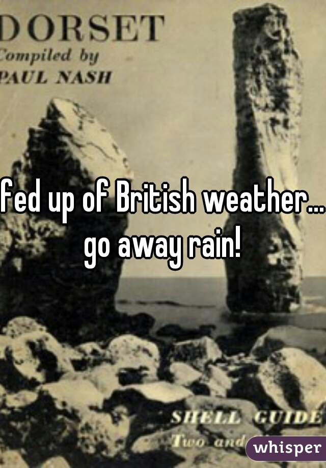 fed up of British weather... go away rain! 