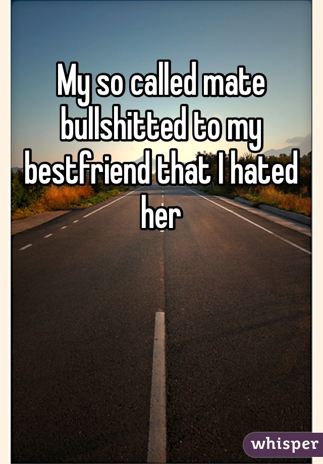 My so called mate bullshitted to my bestfriend that I hated her