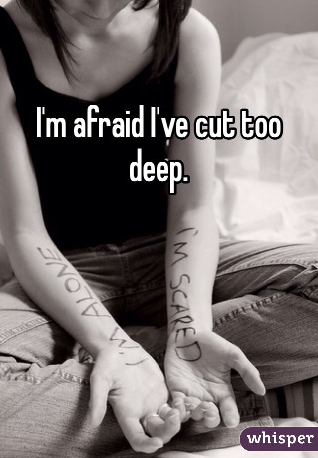 I'm afraid I've cut too deep.