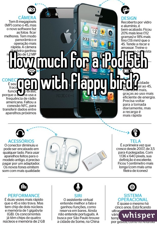 How much for a iPod 5th gen with flappy bird? 