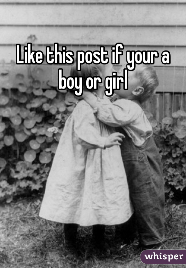 Like this post if your a boy or girl