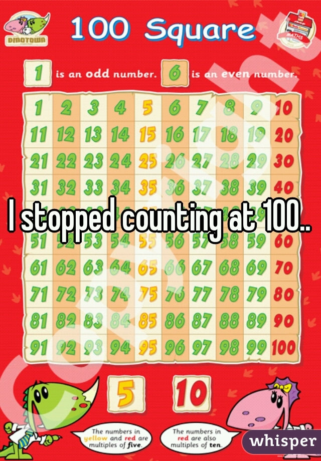 I stopped counting at 100..
