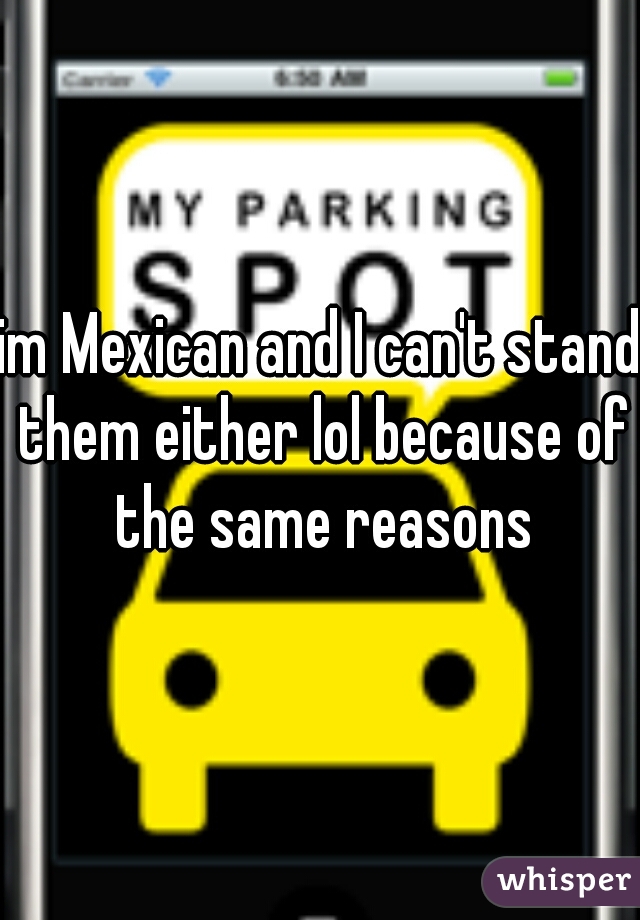 im Mexican and I can't stand them either lol because of the same reasons