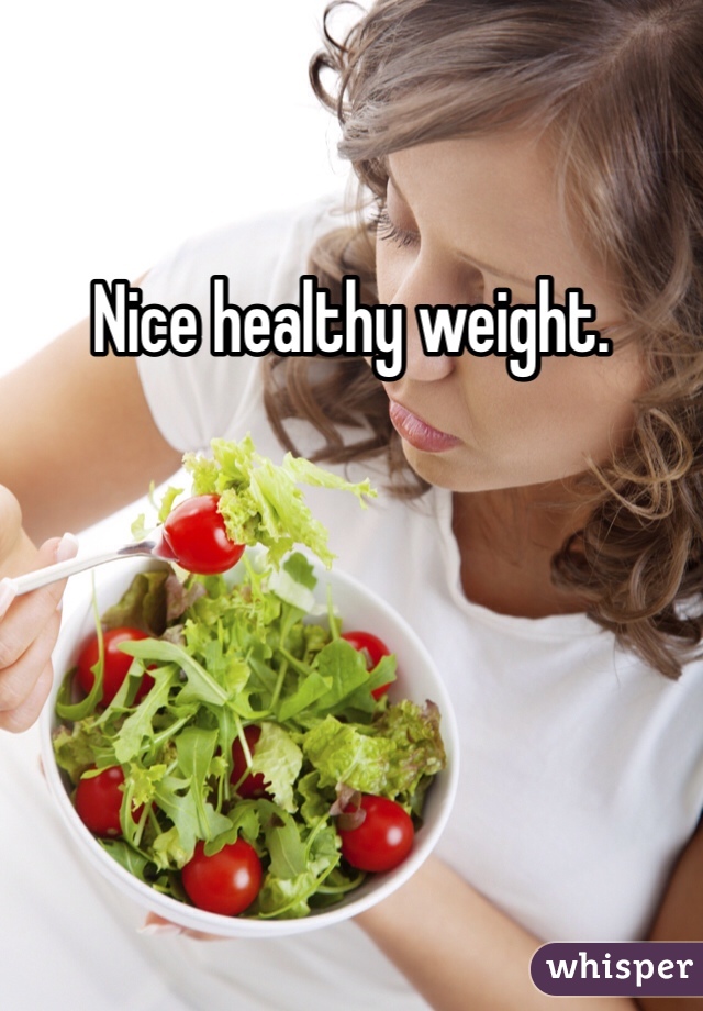 Nice healthy weight.