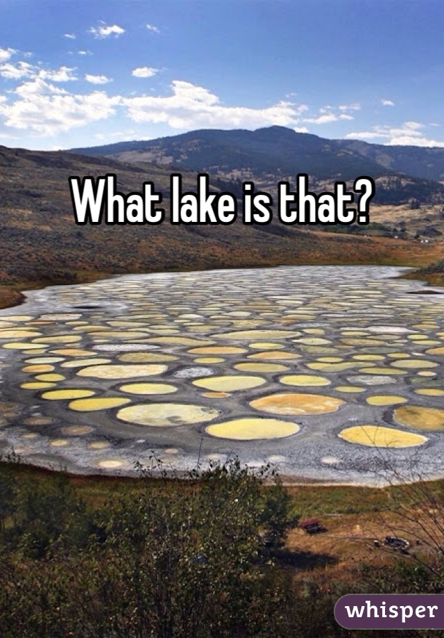 What lake is that?