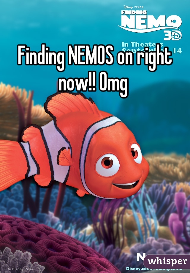 Finding NEMOS on right now!! Omg 