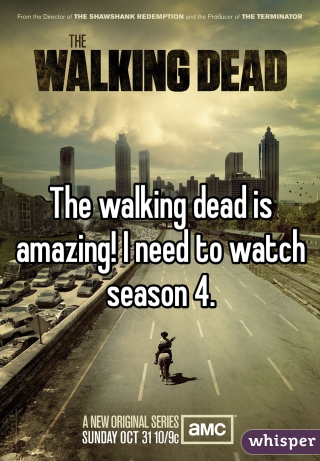 The walking dead is amazing! I need to watch season 4. 