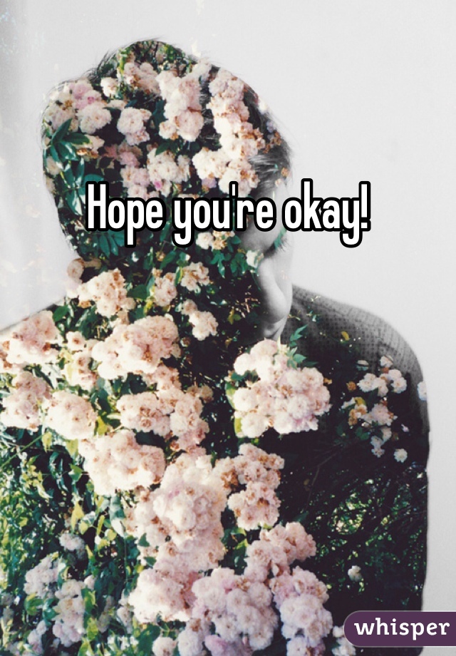 Hope you're okay!