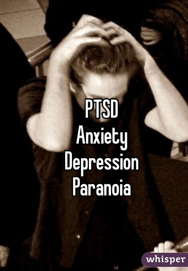 PTSD
Anxiety
Depression
Paranoia 